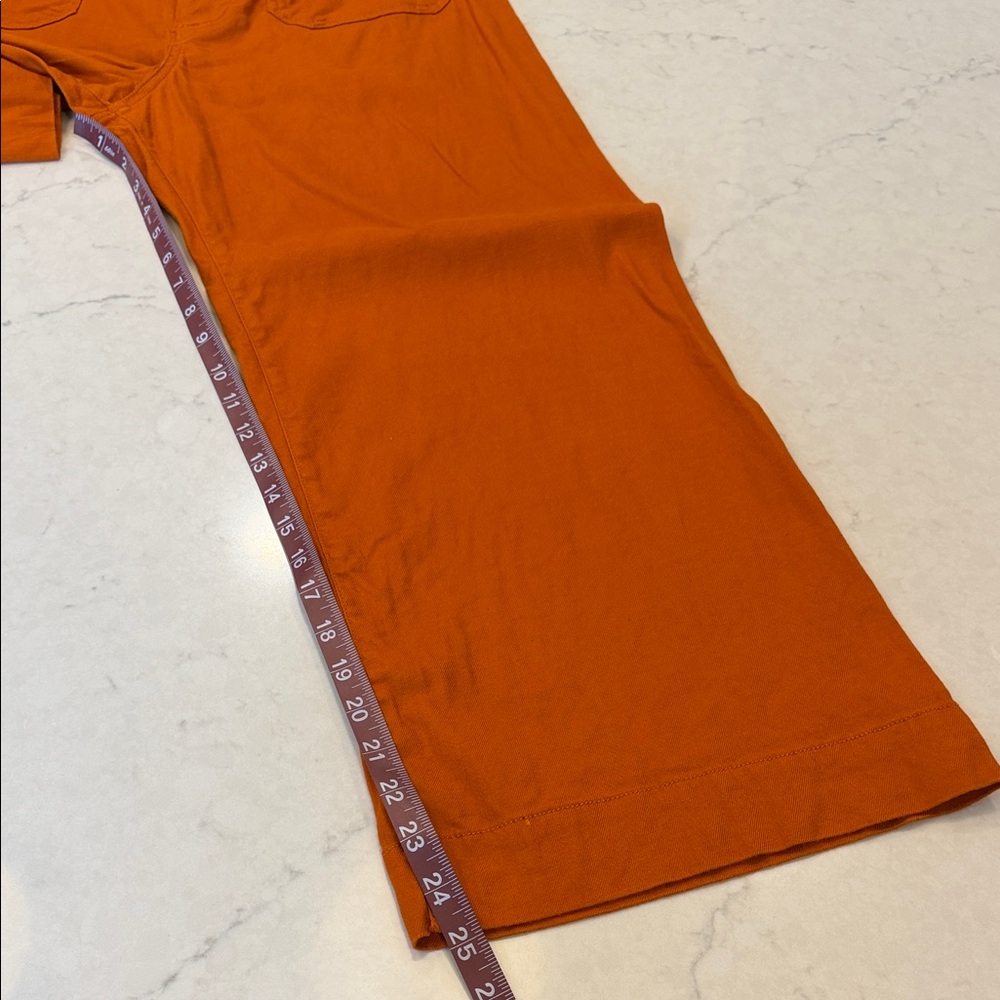 Anthropologie Collette Wide-Leg Pants in Bright Orange - Picture 8 of 8
